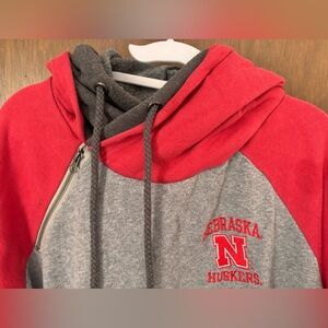 Nebraska Huskers double hood sweatshirt